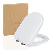Premium Toilettendeckel mit Absenkautomatik, antibakteriell WC-Sitz mit Quick Release Funktion...