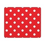 YXDVPALNE Roter und weißer Tupfen, Mauspad, rutschfeste Gummiunterseite, wasserdichtes Mauspad, 25...