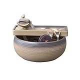 Entspannend. Das fließende Wasser zieht Reichtum an, Bürobrunnen, Zen-Wasserlandschaft,...