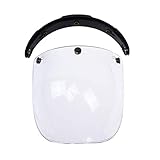 Viviance 3-Snap-Button-Bubble Visor Flip Up Wind Face Shield Lens Für Motorrad-Helm 3 Farbe -...