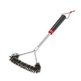 Weber Three-Sided Grill Brush Dreiseitige Grillb rste, 46 cm, Schwarz/Silber, 6278