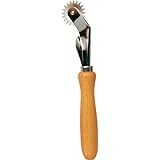 Prym 611276 Kopierrädchen mit Holzgriff und gezahntem Metallrad, Holz, natur, silberfarbig, One...