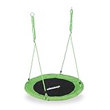Relaxdays Unisex – Erwachsene, grün Nestschaukel, rund, für Kinder & Erwachsene, verstellbar, Ø...