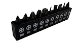 Werkzeug Bit-Set, magnetisch, 6,3mm, 10 Stück. PH0, PH1, PH2, PH3, PH4, SL3, SL4, SL5, SL6, PZ1