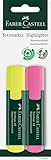 Faber-Castell 254892 Textliner 48, Blisterpackung, 2 Stück, gelb/rosa