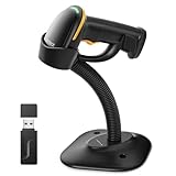 Inateck 2D Barcode Scanner mit Intelligentem Ständer, Kabellos QR Code Scanner, Handscanner mit APP...
