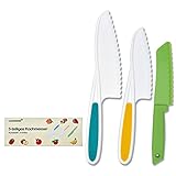 LVZONGXIN Kindermesser,BPA -Free,3-teiliges Kinder Sicherheit Kochmesser Küchenmesser Set zum...