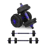 wuuhoo® 2in1 Fitness Hantelset Jimmy, 30mm Kurzhantelset, 10kg, 20kg, 30kg, Kurzhantelstange und...