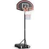 YOLEO Basketballkorb Outdoor für Kinder, 110–210cm Höhenverstellbar, Transportable...