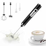 Milchaufschäumer Elektrisch, USB Wiederaufladbar Handlicher Milchschäumer Stab, Melektrischer...
