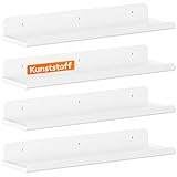 Lifewit Hängeregale für die Wand, 4er Pack Weißes 38CM Raumdeko für Bücherregal/Schallplatten...