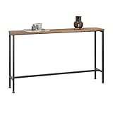 SoBuy Vintage Konsolentisch Metall Flurtisch schmal Dekotisch Sideboard Beistelltisch Natur/Schwarz...