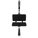 CFTGIW Herd Waffelhersteller Pan S Aluminium Sogar Erhitzte Doppelwaffel -Backpfanne Zum Frühstück...