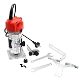 Oberfräse 800W Elektrischer Einhandfräse Kantenfräse 30000 U/min Trimmer Multifunktionsfräse...