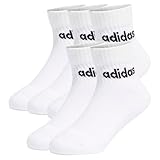 adidas Unisex Kids LINEAR KIDS ANKLE SOCKS 5pP, white/white/white/white, 2.5-4