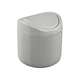 keeeper Bio-Abfalleimer mit Schwingdeckel, 1,3 l, Tischmülleimer mit Deckel, Svenja, Grau (Eco...