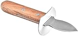 LATRAT Austernmesser Edelstahl Austernöffner Holzgriff Austernbrecher, Leicht zu Greifen Holzgriff...