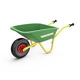 BERG Dempy Schubkarre Kinder Grün/Gelb, Kinderschubkarre, Belastbar bis 40kg, Robust, Langlebig &...