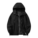 Mrat Wasserdichte Herren-Jacke, leicht, winddicht, Regenmantel, Outdoor-Windbreaker, Kapuzenjacke,...