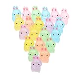 Toddmomy 24 Stück Teiliges Mini Kaninchen Figuren Leuchtende Harz Dekorationen für Bonsai und...