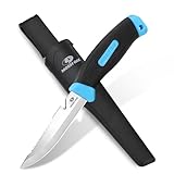 Mossy Oak Outdoor Messer feststehende Klinge, Survival Messer Jagdmesser mit Scheide, Angelmesser...