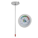 Edelstahl-Kompost-Bodenthermometer, Sonde, Monitor für Gartenbau, Pflanzenpflege, 200 mm (Erde)
