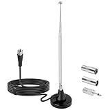 Nelawya DAB+ FM Radio Antenne Zimmerantenne Stabantenne Teleskopantenne mit Magnetfuß für Stereo...