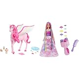 Barbie Ein Verborgener Zauber Pegasus & HNJ06 - Puppe mit geflochtenem Haar und...