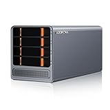 AIOPCWA 4 Bay NAS Drive Enclosure, N100 Quad-core CPU, 2 × i226V 2.5GbE LAN Ports, Network Cloud...