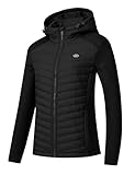 MoFiz Damen Fleecejacke Sweatjacke Hybridjacke Wanderjacke Atmungsaktiv Full Zip Jacke mit...