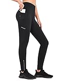 BALEAF Fahrradhose Damen Lang mit Reißverschluss am Knöchel Warm Thermoleggins Winter Gefüttert...