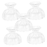 Sosoport 5 Stück Teiliges Kleine Lotusglas Dessertschalen Klare Handgefertigte Eisschalen für...