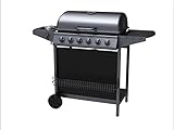 tepro Gasgrill Hampton, 6 Brenner, 1 Seitenbrenner (Seitenkocher), Zündung im Drehregler,...