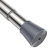 BSYXLSX Gardinenstange ohne Bohren Silber 71-125 cm – Ø 25 mm 1 Stück Verstellbare...