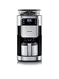 SEVERIN Filterkaffeemaschine mit Edelstahl-Mahlwerk und Thermokanne, feinste Mahlung und individuell...