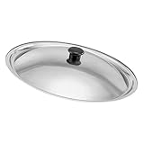 IMIKEYA Universal-Topfdeckel aus Edelstahl, 24 cm, mit Bakelit-Griff, kompatibel mit 22–22,5 cm...