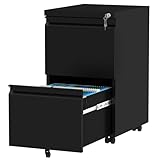 AYCDL Aktenschränke Für Unter Den Schreibtisch, Mobiler Aktenschrank Mit 2 Abschließbaren...