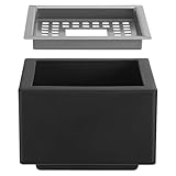 SHERCHPRY Quadratischer Edelstahl Aschenbecher mit Deckel Windgeschützt Großer Metall Aschenbecher...