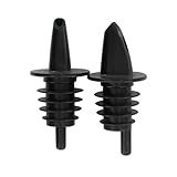 FACKELMANN Flaschenausgießer 7cm 2 Stück aus LDPE, schwarz, 7 x 5 x 3.2 cm, 2-Einheiten, 46984