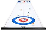 Engelhart - 2 in 1 Curling and Shuffleboard Table-Top Game - 180cm, Compact Curling Spiel und...