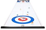 Engelhart - 2 in 1 Curling and Shuffleboard Table-Top Game - 180cm, Compact Curling Spiel und...