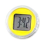 F Fityle Digitaluhr Mini Wasserdicht für Motorrad, Digital Uhr Stick-On, Elektronische Uhr Zum...