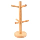 TMTGTS Holzbecherhalter Wooden Holder Becherhalter Küchentheke Tabletop Kaffee 6 Hölzerne Tasse...