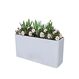 MPLFHSYOS Schmiedeeisen-Pflanzkasten for den Außenbereich, rechteckiger Pflanzkasten im modernen...