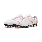PUMA Unisex Kinder Attacanto Fg/Ag Jr Fussballschuh, Weiß Rot, 37 EU