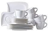 Verso by Mäser, Serie La Musica, Kaffeeservice 18-teilig, Porzellan Geschirrset für 6 Personen,...