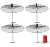 4X Kerzenhalter Silber Kerzenteller Adventskranzstecker Kerzenstecker für Adventskranz Weihnachten...
