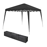 Faltbarer Pavillon 3x3m inkl. Tasche | wasserabweisend, UV 50+ Schutz | Pop Up Zelt, Faltpavillon...