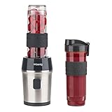H.Koenig Smoothie Maker SMOO9 - Mini Standmixer - Mini Blender - 300 Watt - 570 ml - Edelstahl - 2...