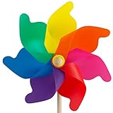 CIM Windspiel - Moulin 31 Rainbow - UV-beständig und wetterfest - Windrad: Ø31cm, Standhöhe: 75cm...